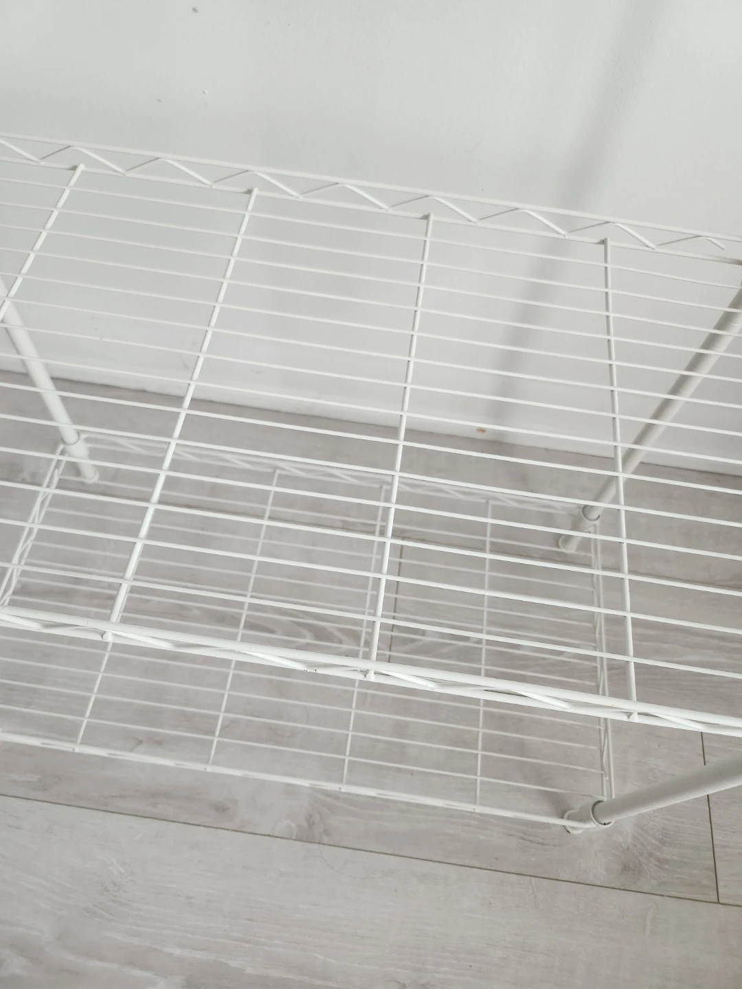IKEA White Wire Shelving Unit (including basket) - photo 4