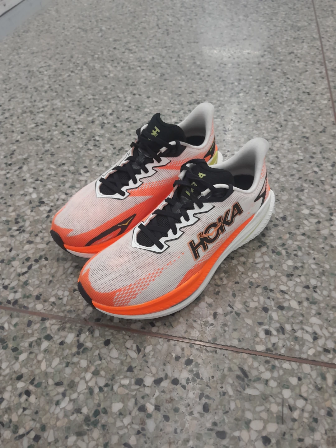 HOKA Mach 5 Running Shoes - Orange/White Men's Size  10.5 - photo 3