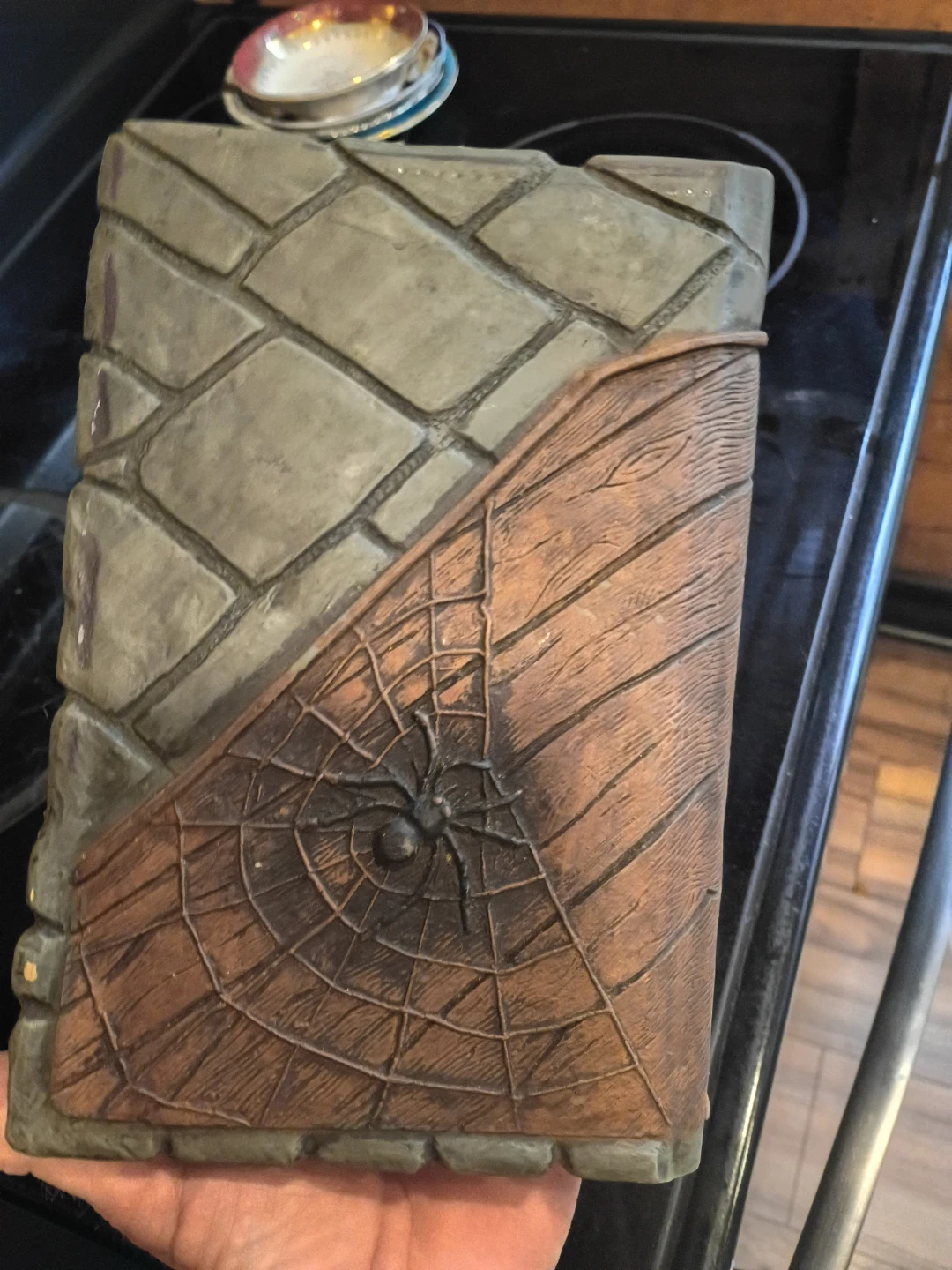 Fantasy Book Prop with Spider and Claw Details