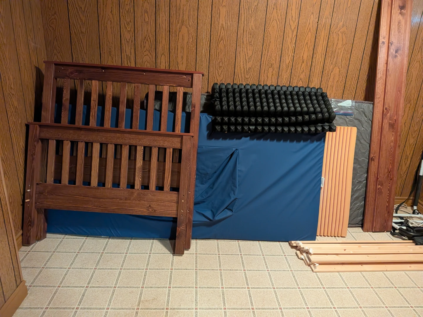 Wooden Bed Frame with Mattress - photo 2