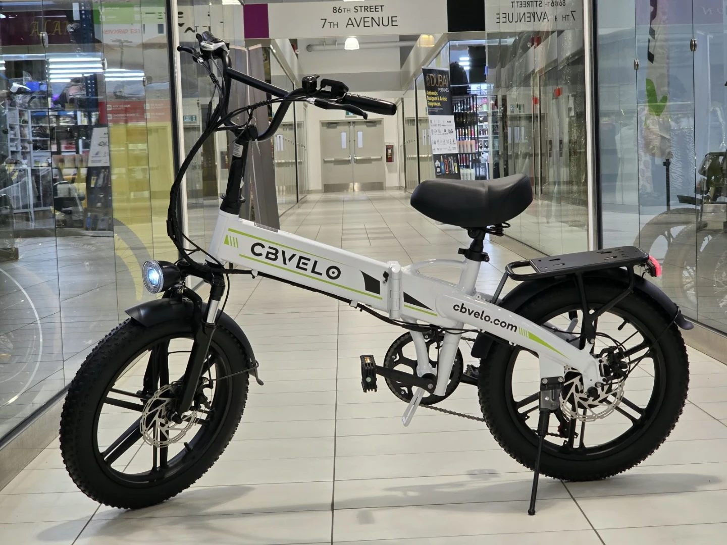 CBVelo Folding Electric Fat Bike - White EK5