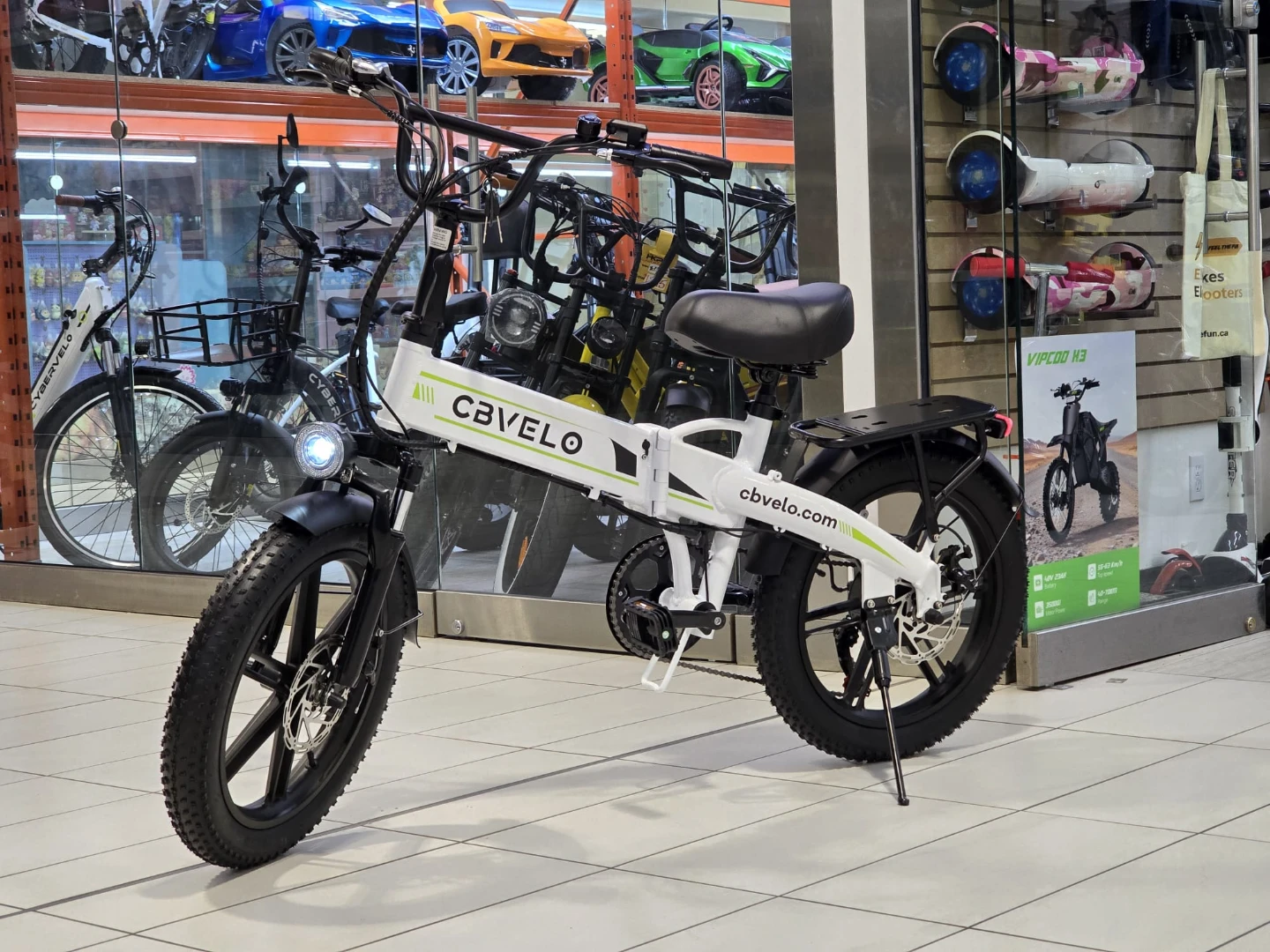 CBVelo Folding Electric Fat Bike - White EK5 - photo 2