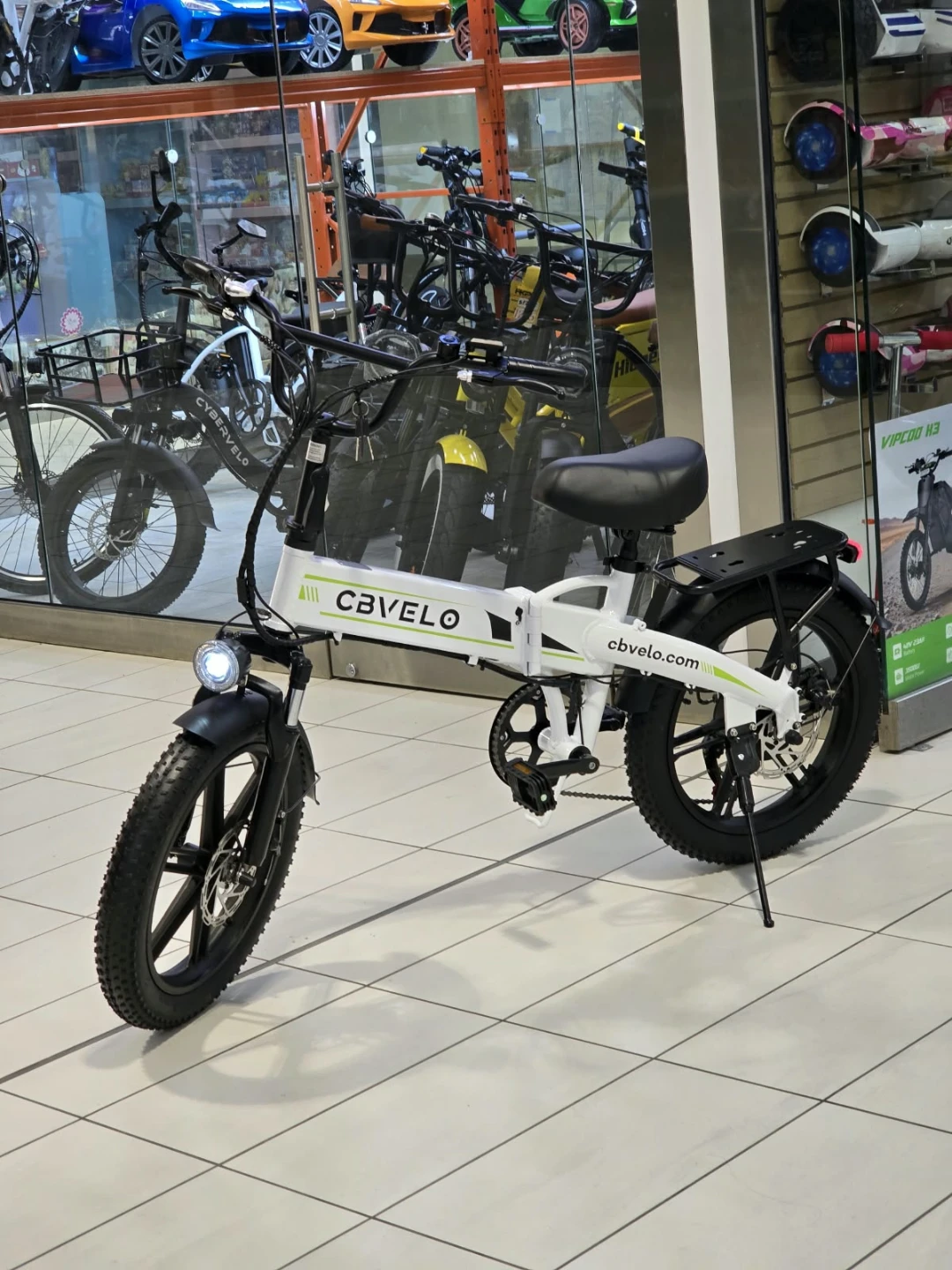 CBVelo Folding Electric Fat Bike - White EK5 - photo 4