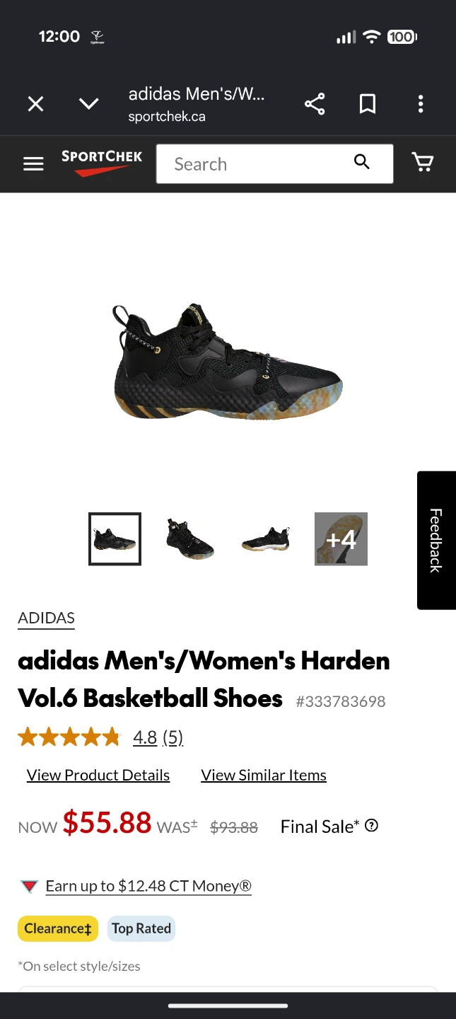 Like New Men's adidas Harden Vol. 6 'Black Marbled