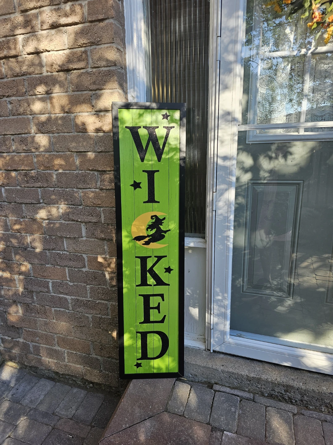 Halloween "Wicked"  Vertical Porch Sign
