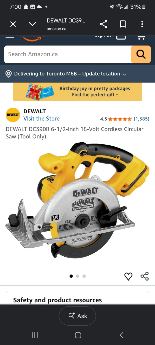 Dewalt 18v circular saw - photo 2