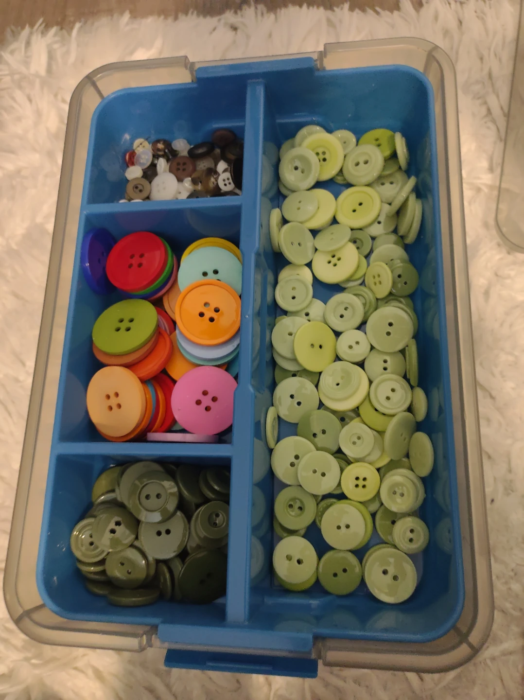 Assorted Craft Buttons with box