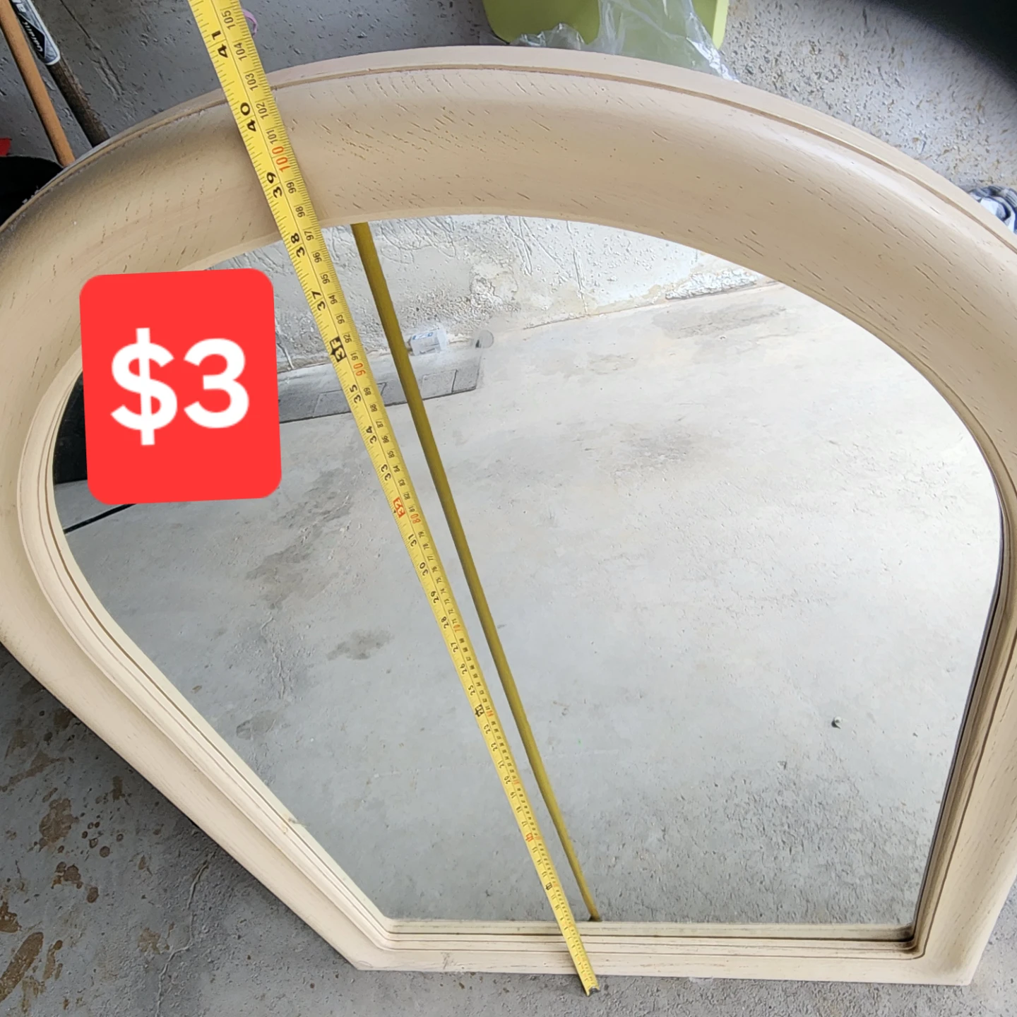 Beige Arch Mirror