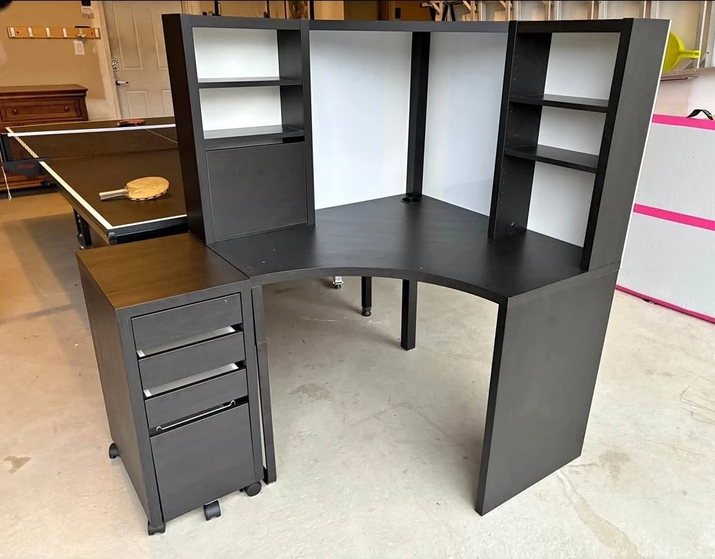 IKEA MICKE Corner Workstation with Drawer Unit