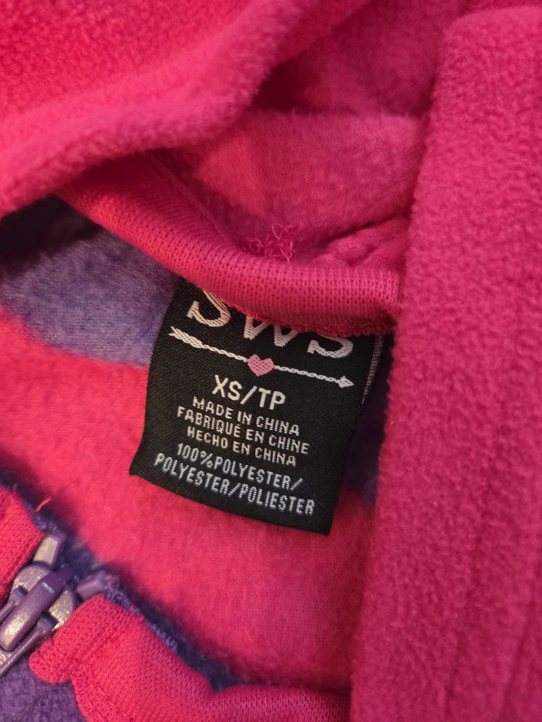 Pink & Purple Striped Monster Fleece Pajamas - photo 5