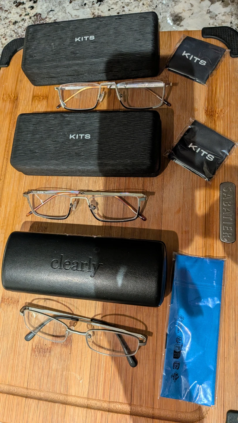KITS and Clearly Eyeglasses with Cases