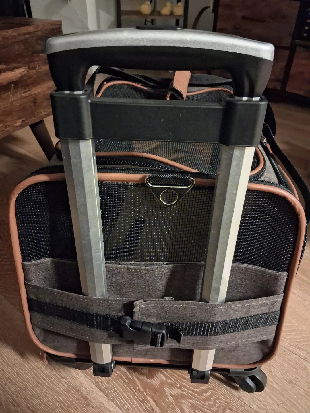 Gray Pet Carrier with Wheels - photo 2