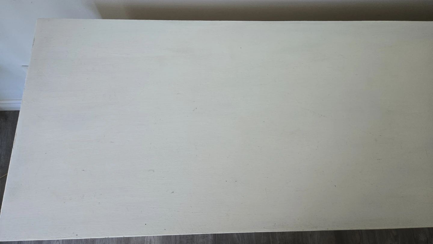 White Media Console with 3 Drawers and Shelves - photo 4