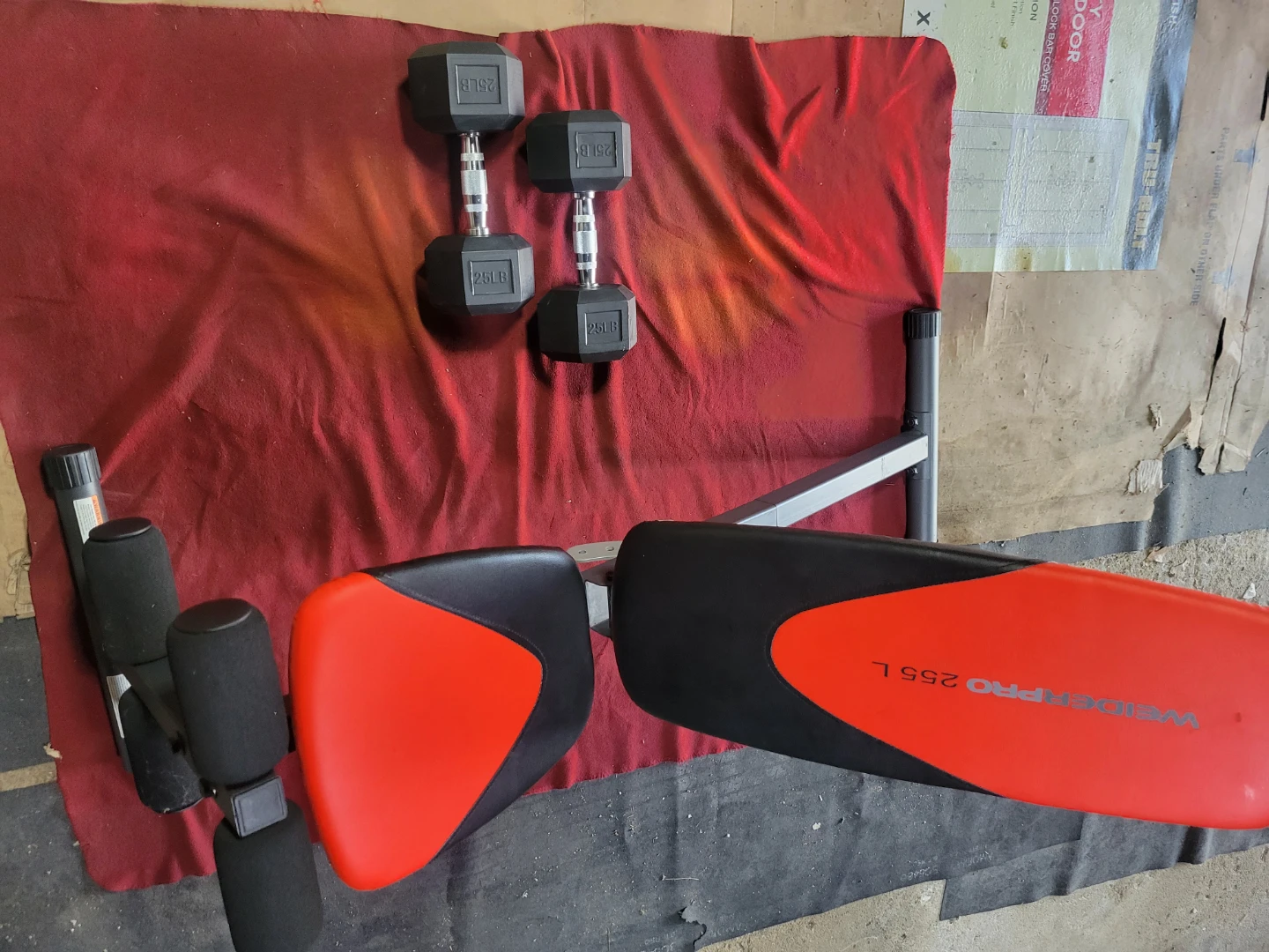 WEIDER PRO WITH SETS OF 25LB RUBBER COATED - photo 2