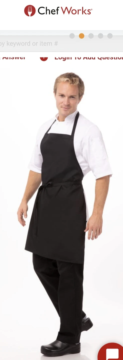 Kitchen Works Black Bib Apron