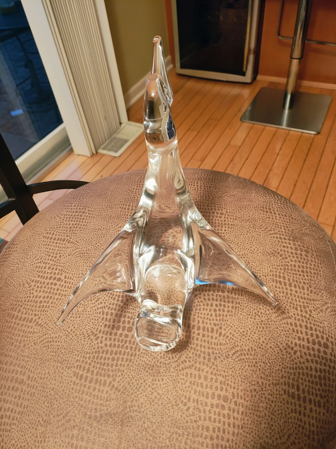 Vintage Heisey Crystal Goose Figurine – Wings Half Up (8.5") - photo 2