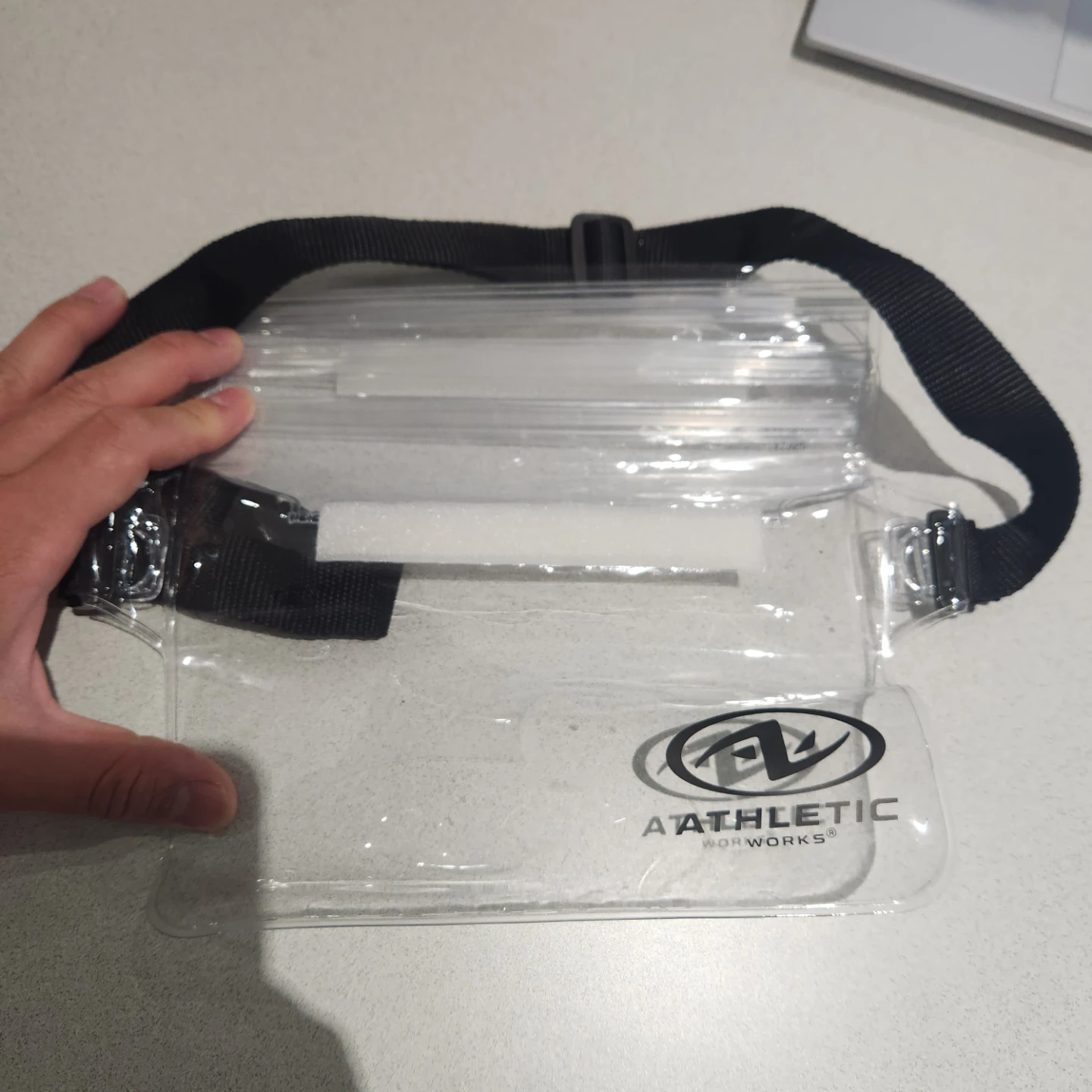 Athletic Works clear waterproof waist bag