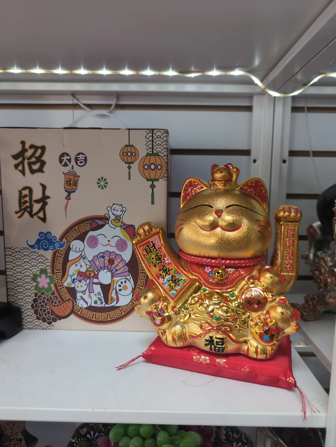 Lucky money cat good luck home decor