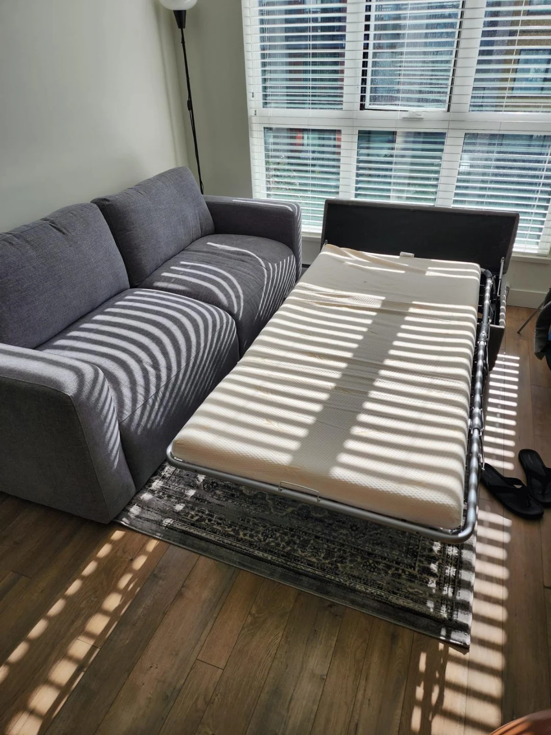 Gray Sofa and ottaman with pullout bed - photo 2