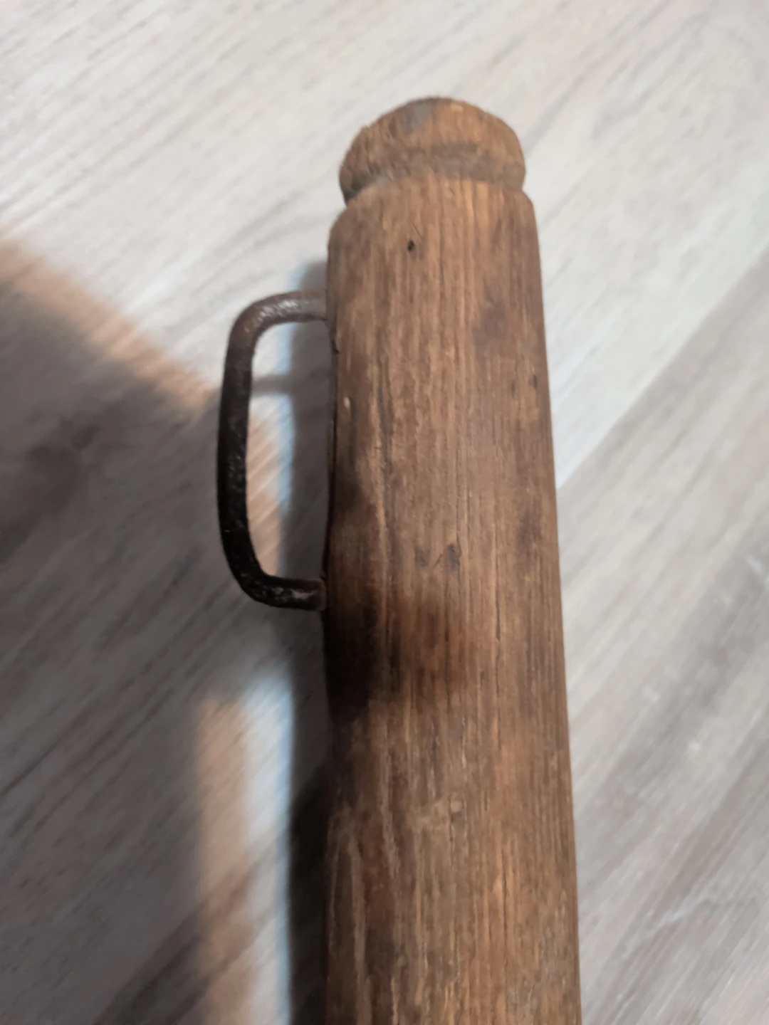 Vintage Wooden Neck Yoke with Leather Strap - photo 4