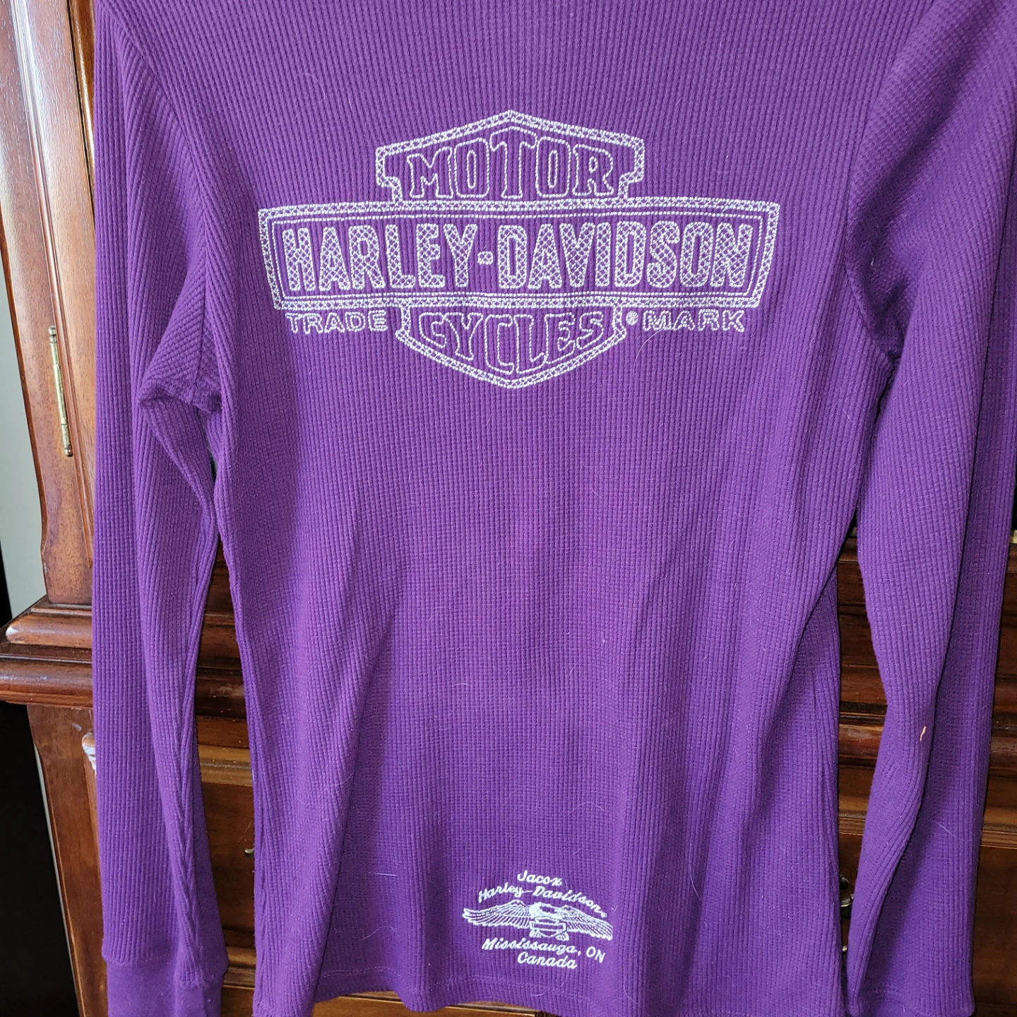 Motorcycle Harley-Davidson Purple Thermal Long Sleeve Shirt - photo 3