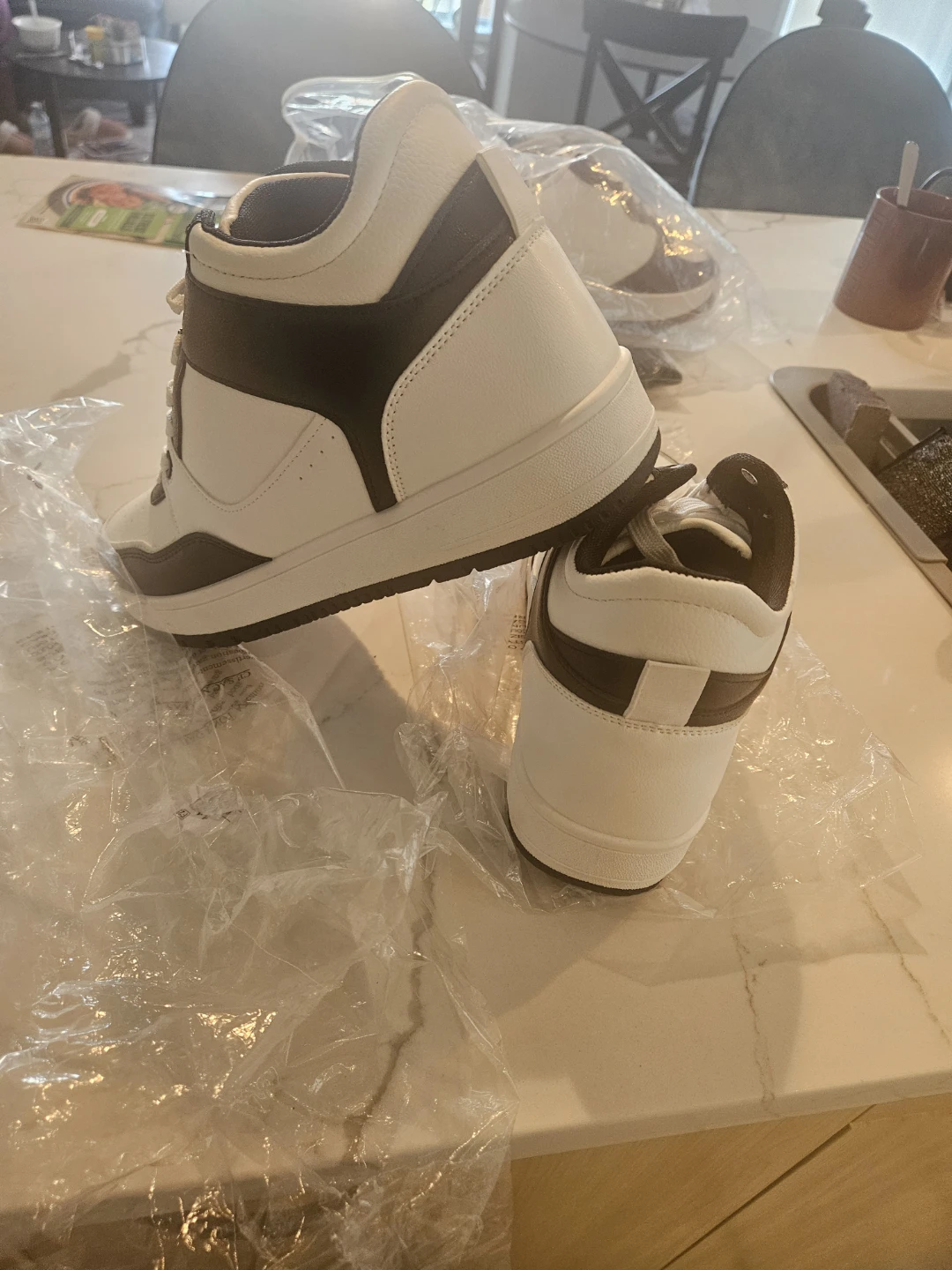 White and Black High-Top Sneakers - photo 3