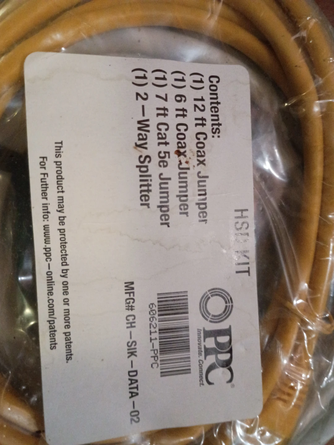 PPC HSE KIT Coax Jumper & Cat 5e Jumper Kit
