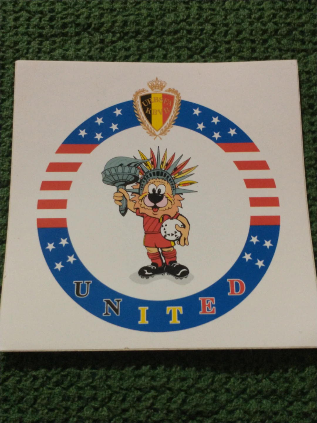 Beautiful KBVB Belgium Football 1994 World Cup Sticker