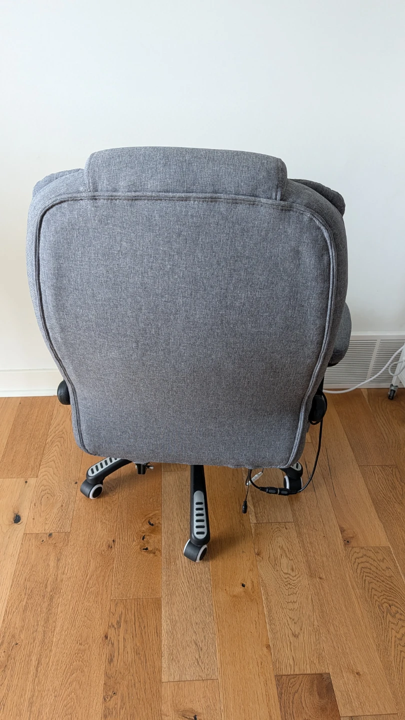 Grey Fabric Office Chair with Massage Function