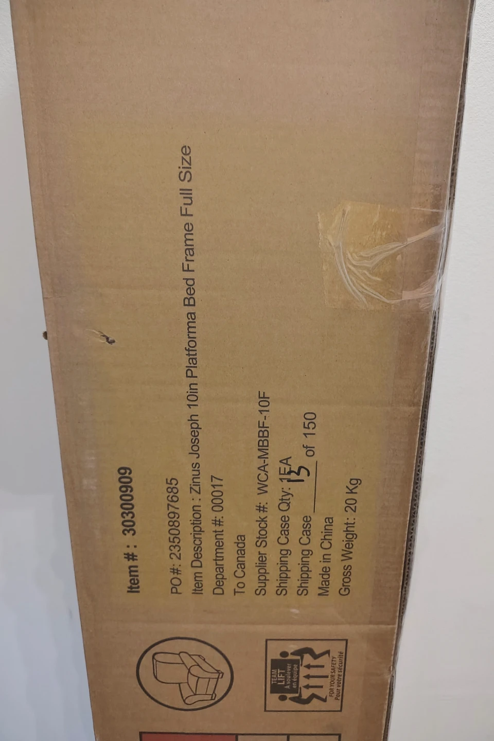 New and sealed zinus platform full size bed - photo 5