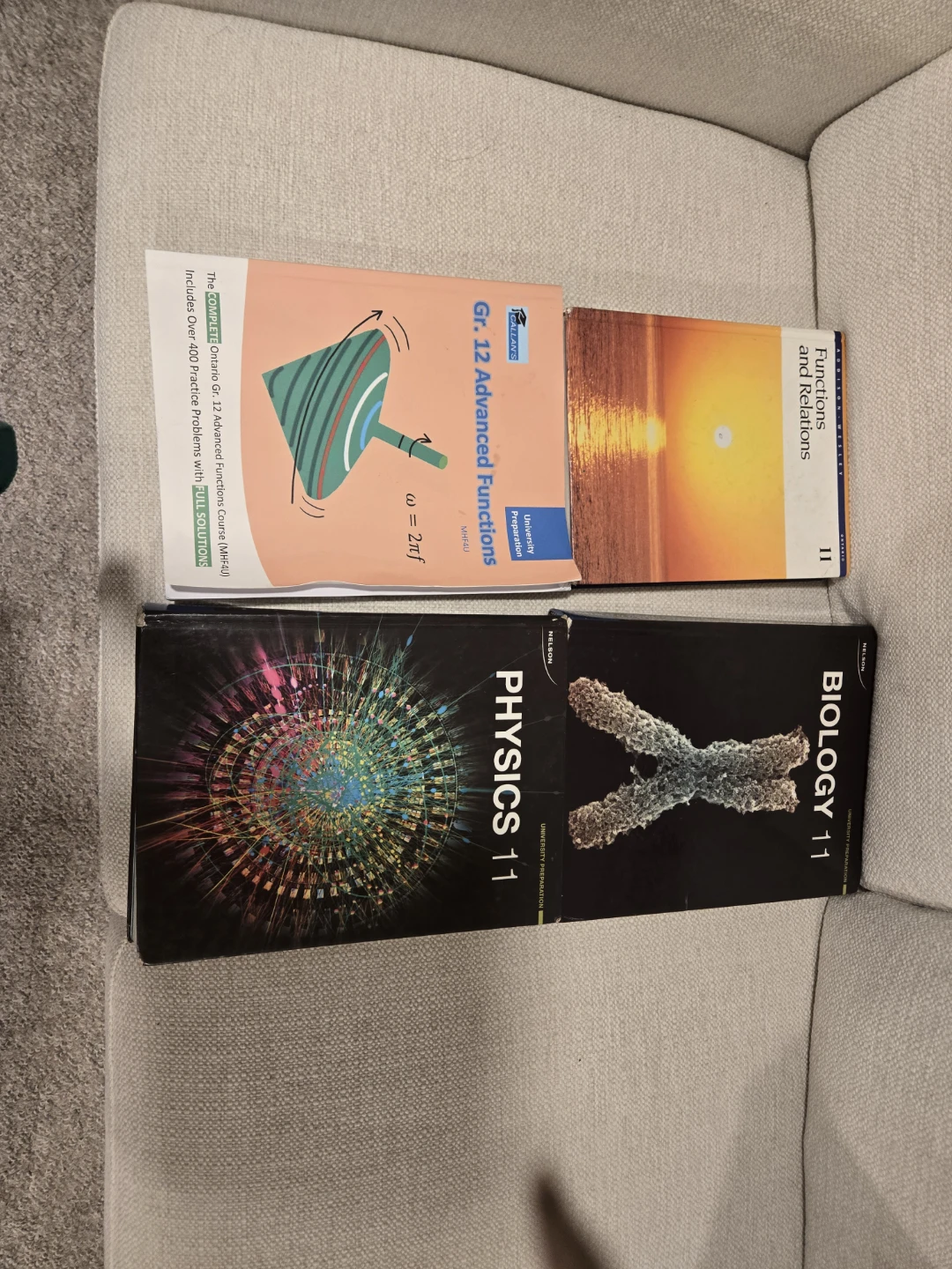 Grade 12 Advanced Functions, Physics 11, Biology 11 Textbooks