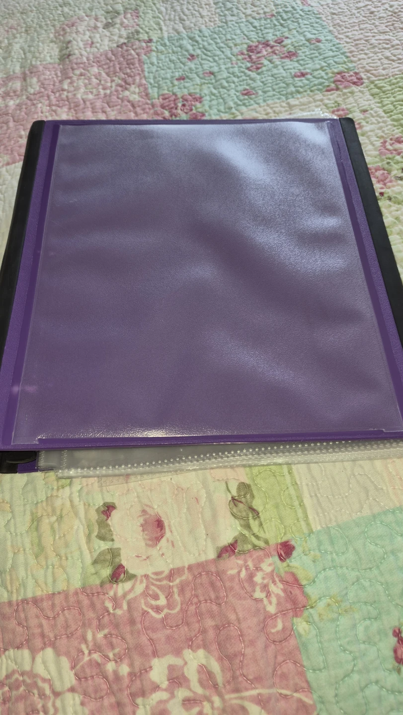 Purple Binder with bill paper Sleeves - photo 3