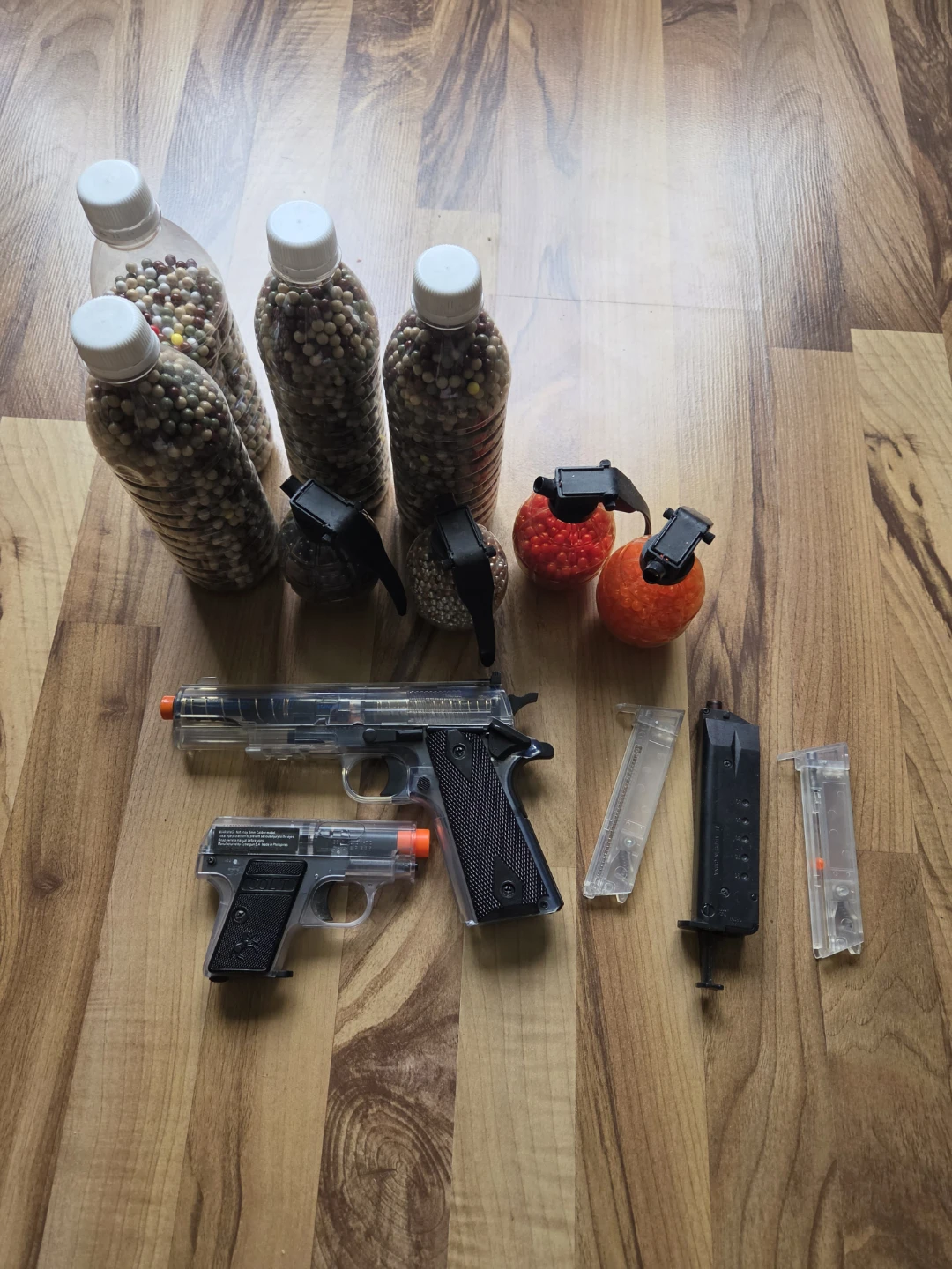 Clear Airsoft Pistol Set with BBs