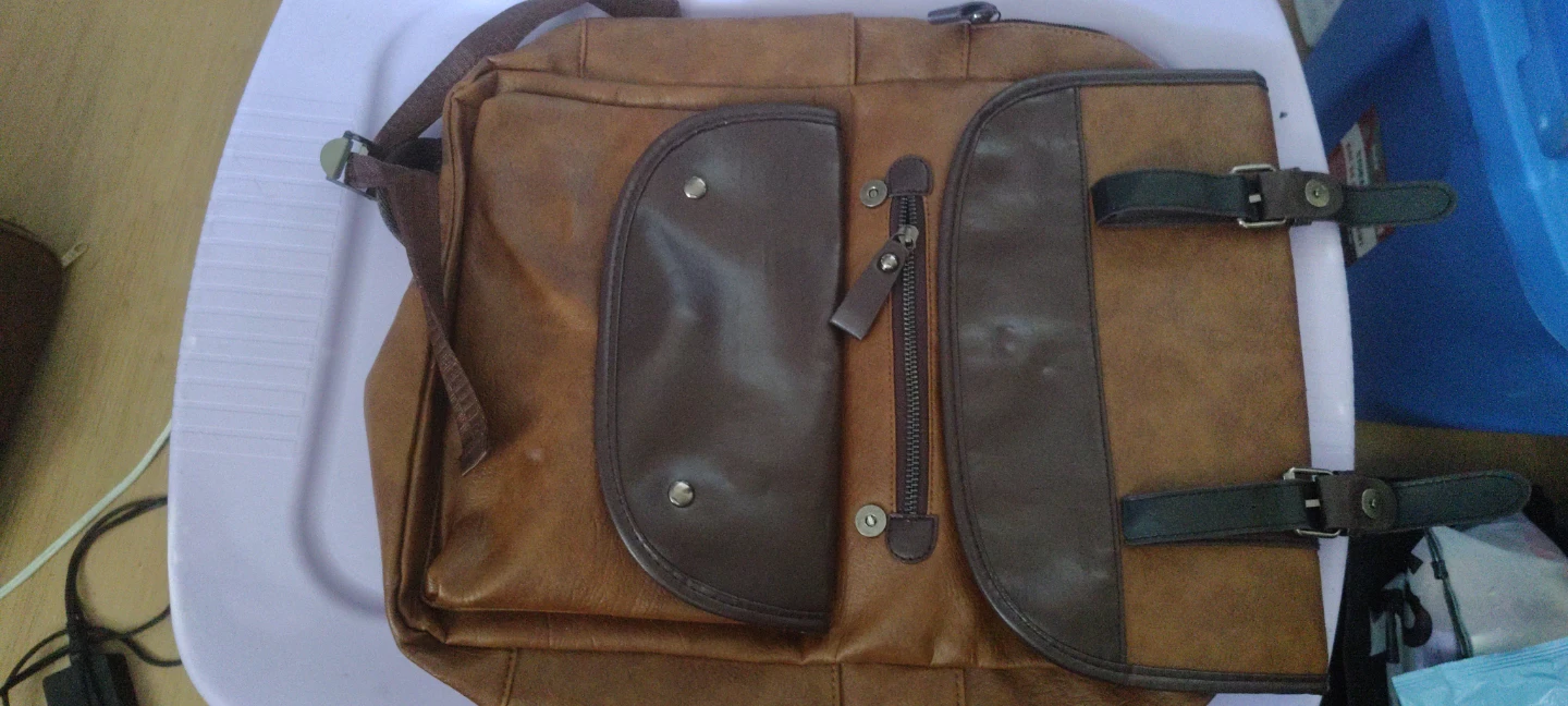 Brown Faux Leather Backpack - photo 3