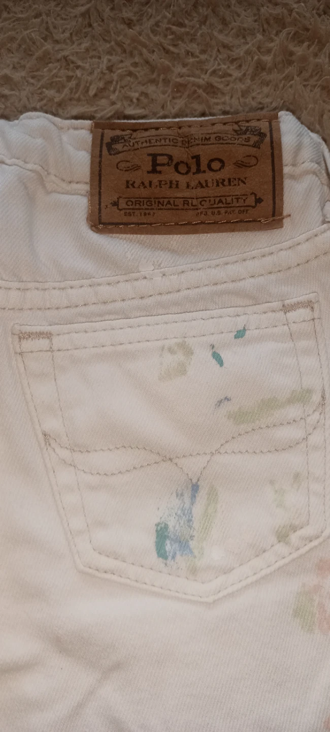 Polo Ralph Lauren White Distressed Boyfriend Jeans(Kid) - photo 2