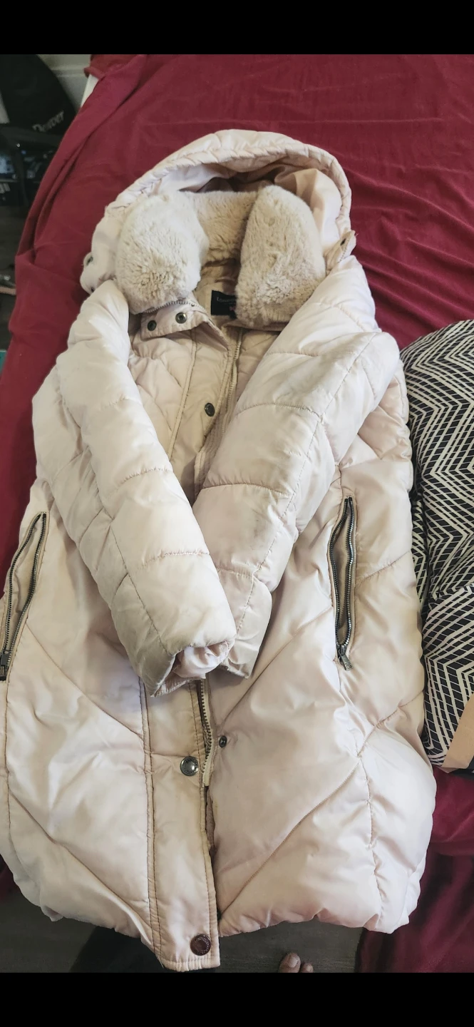 Puffer Coat with Fur Trim - photo 3