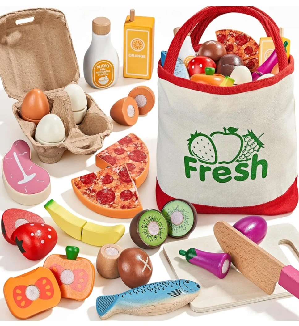 Wooden Play Food Set - photo 2