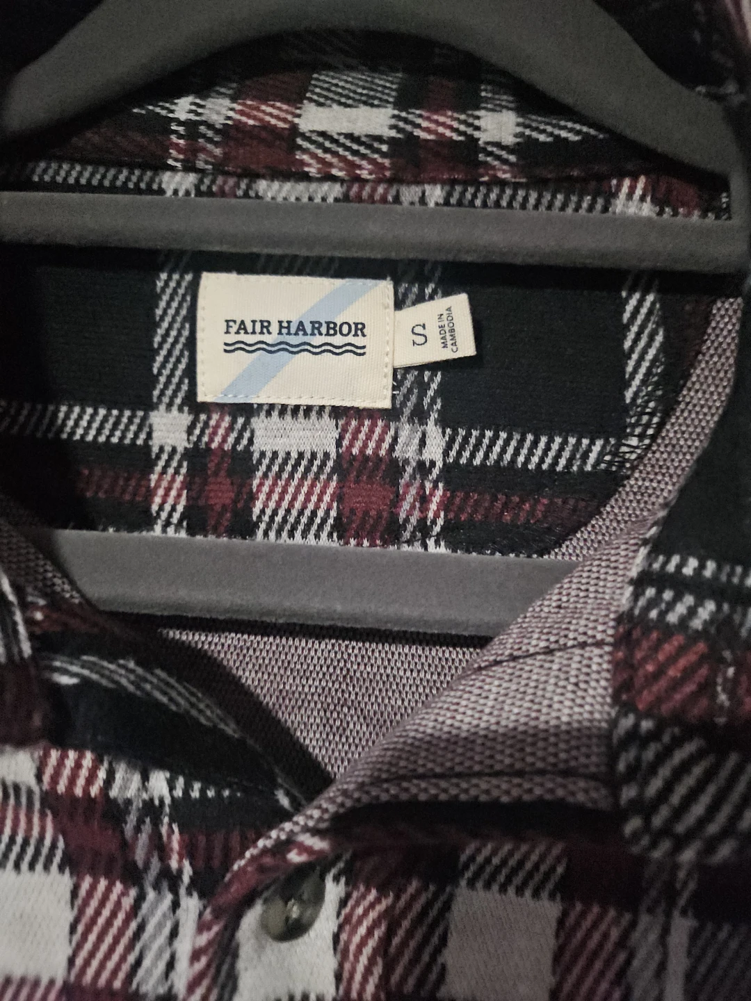 Fair Harbor Plaid Button-Up Shirt Size S - photo 3