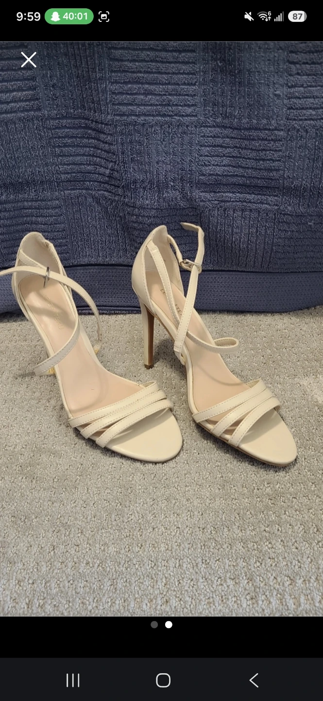 Cream Strappy Heels