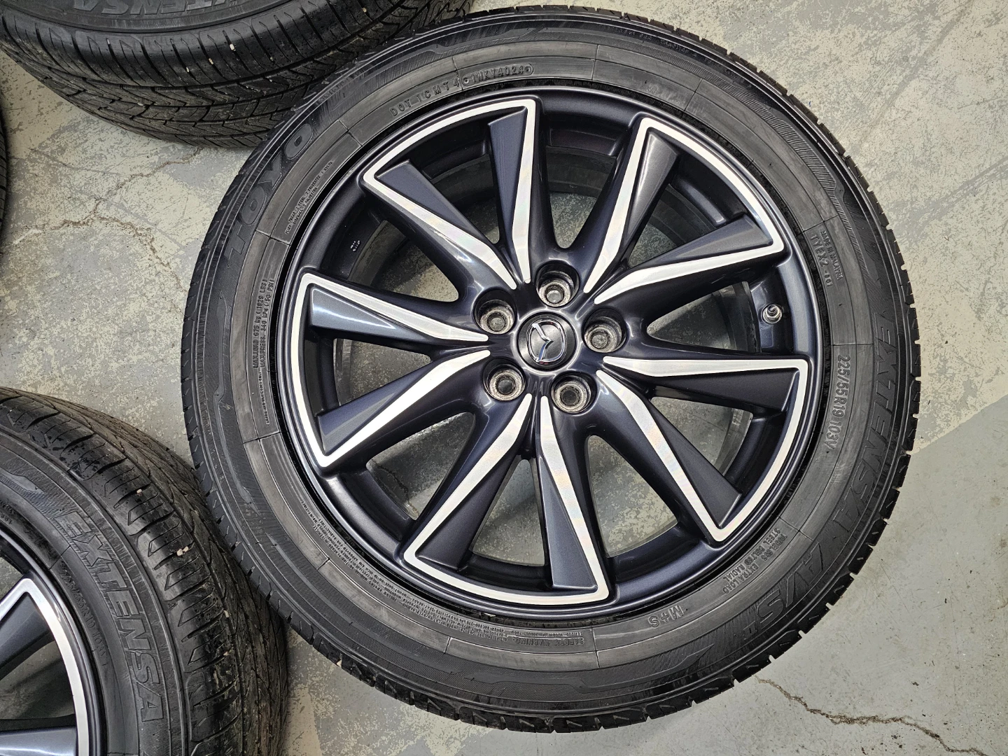 MAZDA CX-5 O.E.M RIMS AND ALL SEASON TIRES 225/55 R19 - photo 2