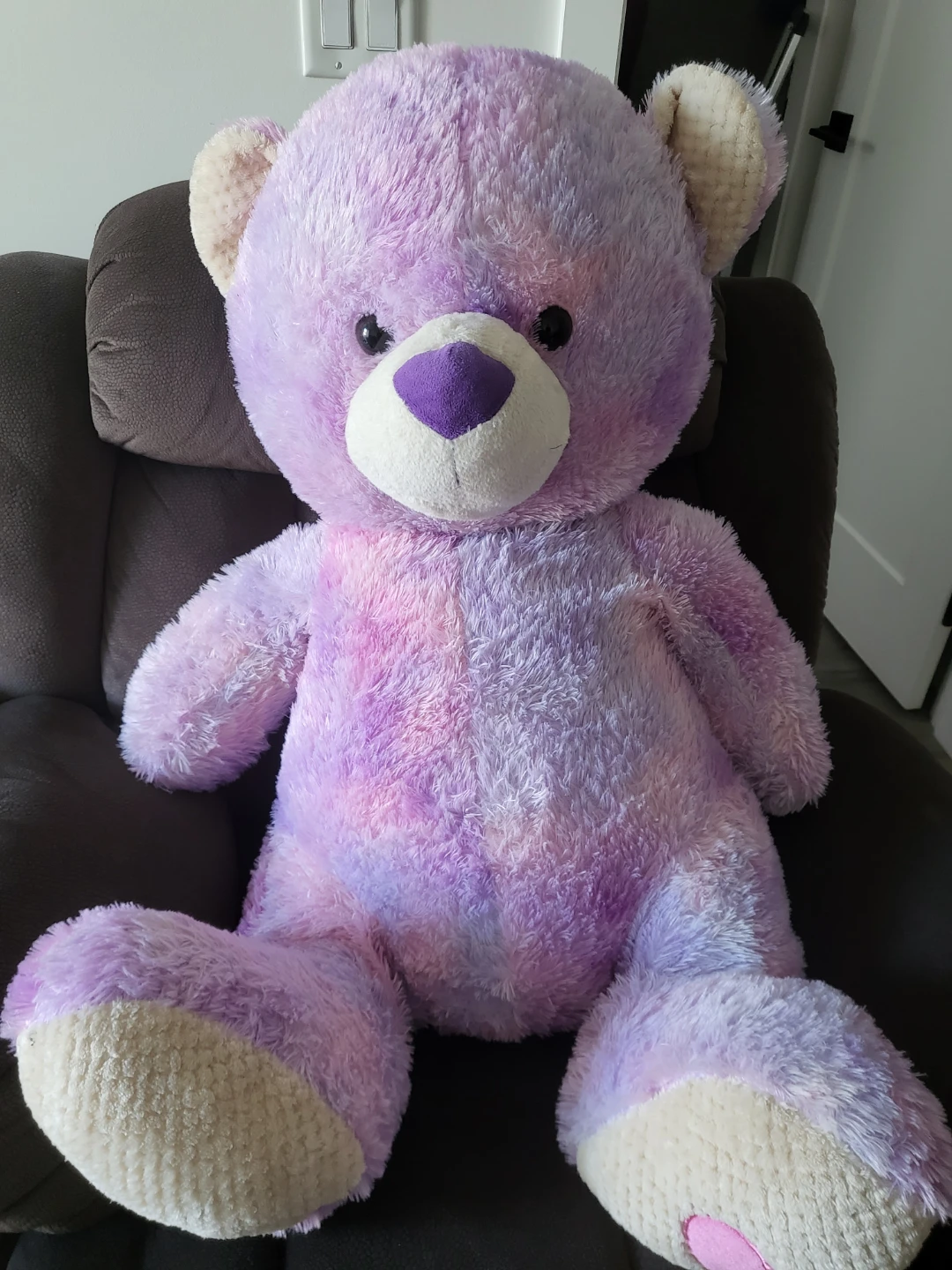 Large Purple Tie-Dye Teddy Bear - photo 2