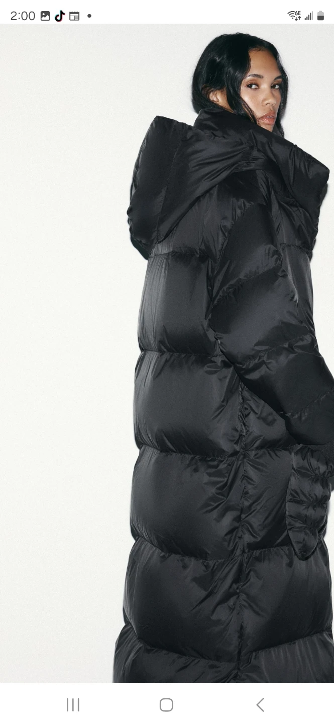 Zara winter water repellant long coat with gloves size L - photo 3
