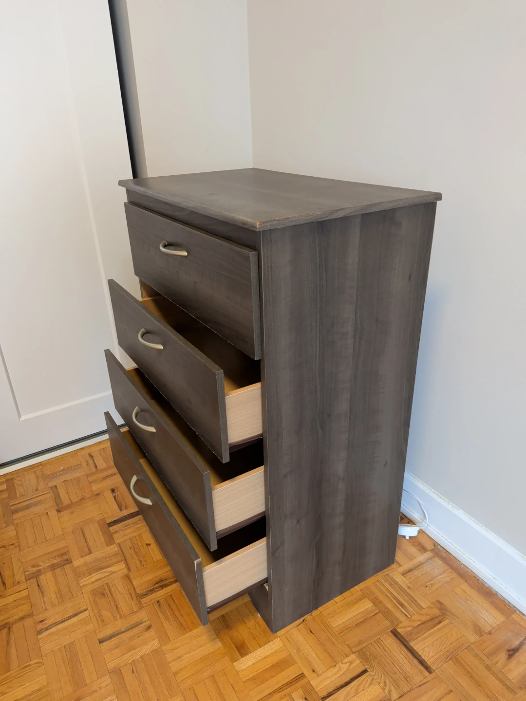 Dark Wood 4-Drawer Dresser - photo 3