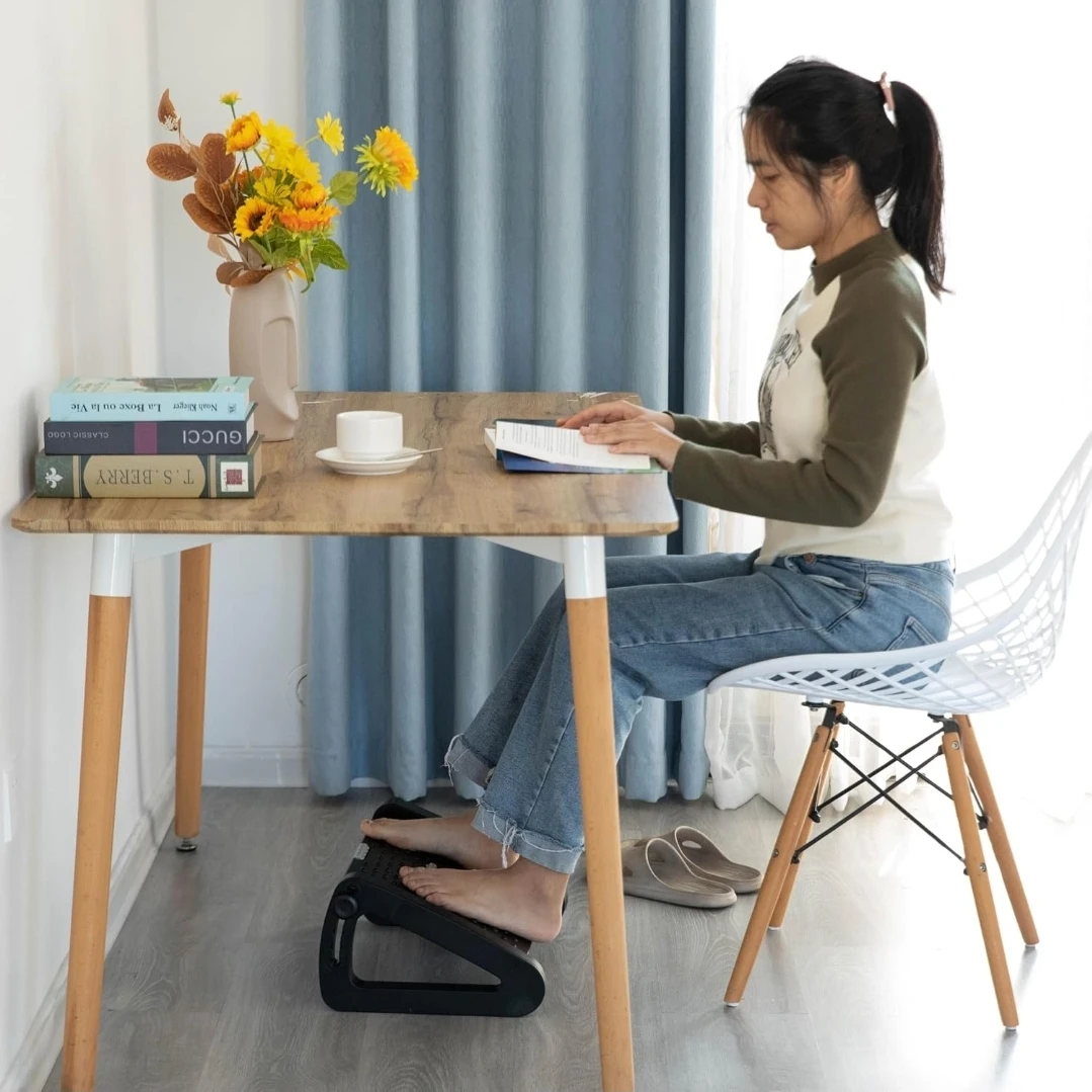 Foot rest massager under desk improve sitting