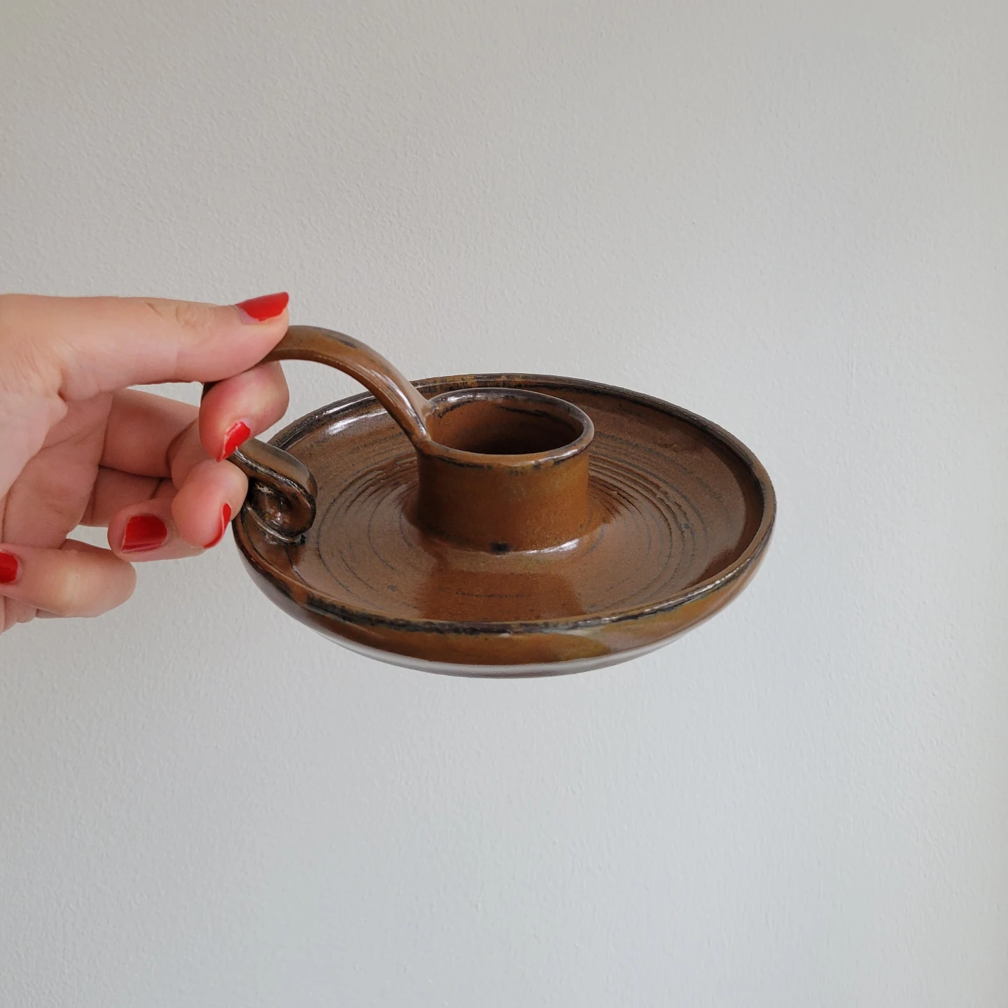 Handmade ceramic candle holder