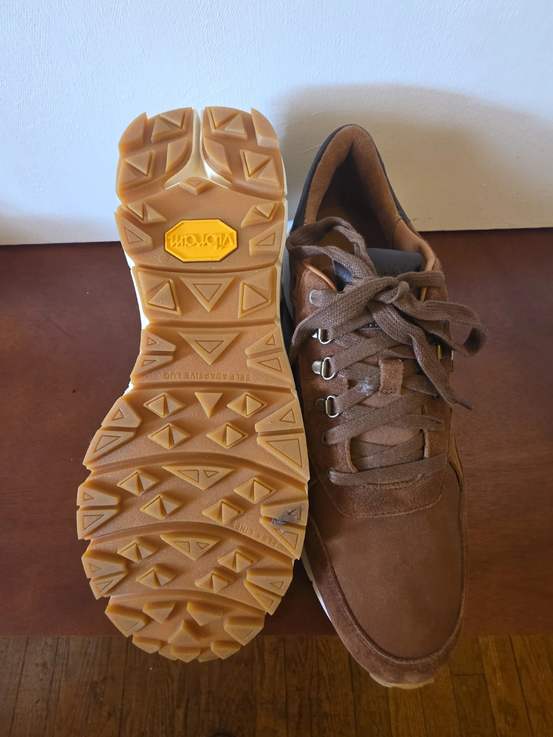 Vibram Brown Leather Walking Shoes - photo 2