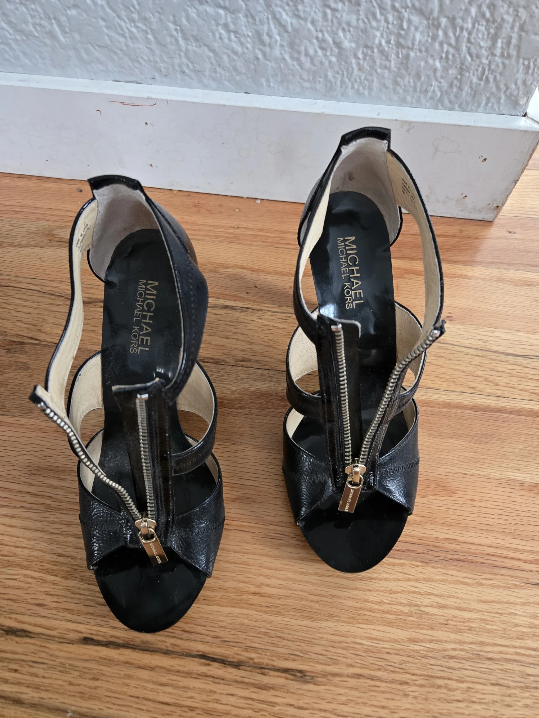 Michael Kors Black Zipper Heels