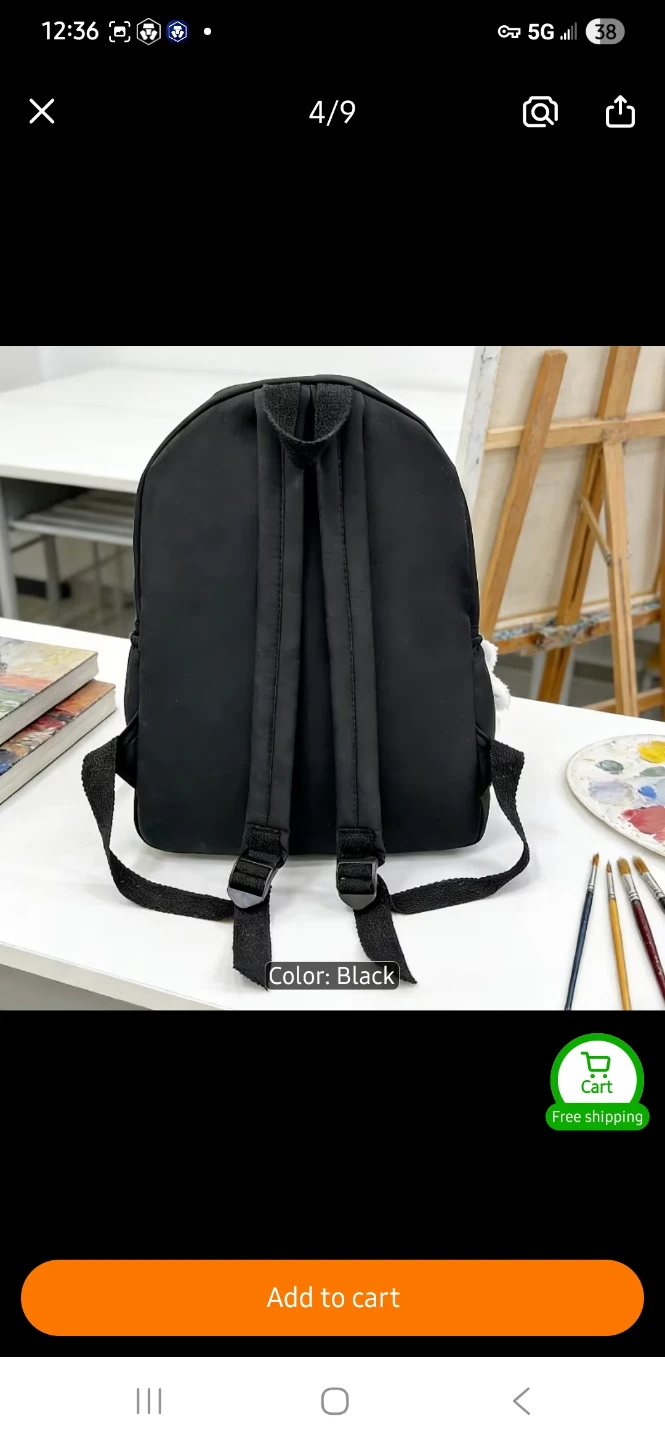 Hello Kitty Black Backpack with Teddy Bear Charm 🐻 - photo 5