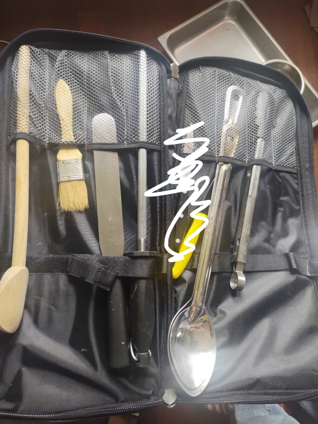 Chef School Knife Roll Bag with Utensils - photo 3