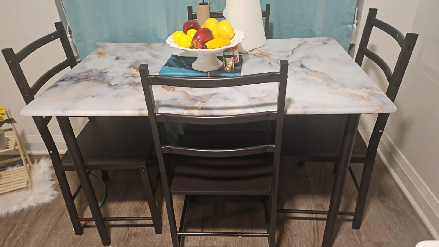Dining Table Set with 4 Chairs
